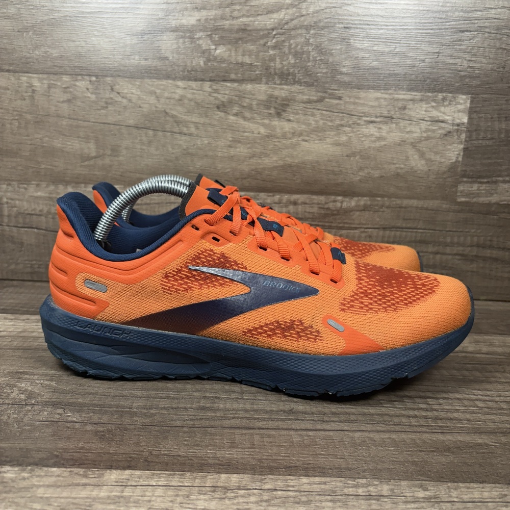 Brooks Launch 9 Orange Blue Mens US Size 10 EUR 44 1103861D854 Running Shoes